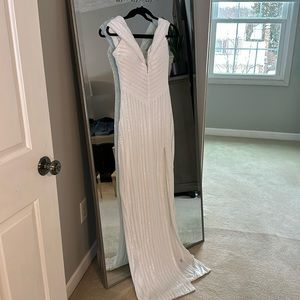 Sequin White Party Dress
